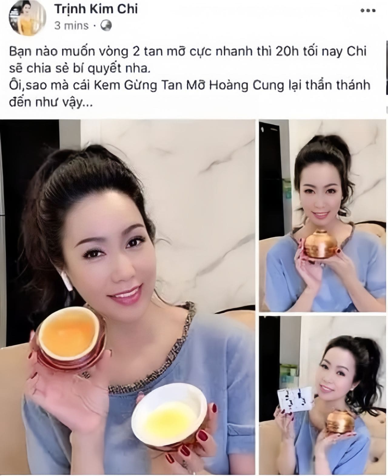 Nghệ Sỹ Trịnh Kim Chi Chia Sẻ Bí Quyết Giảm Eo - Cao Gừng