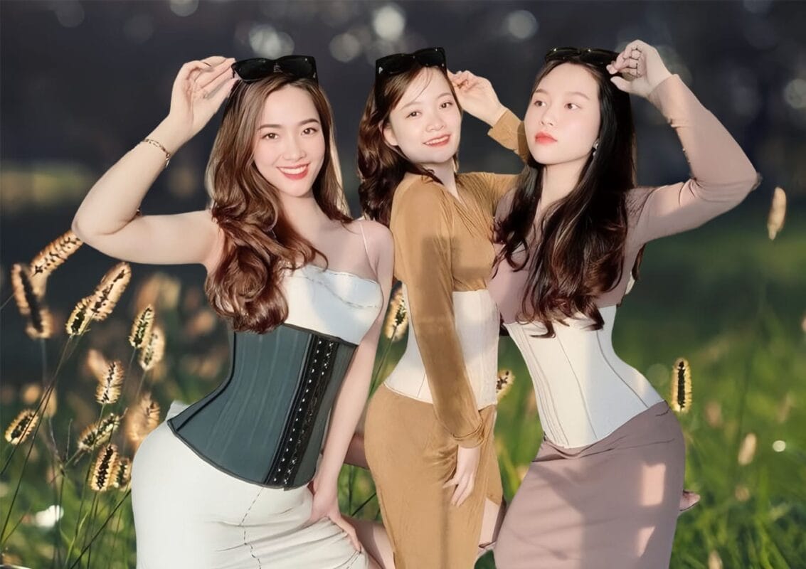 đai nịt bụng latex corset chuẩn